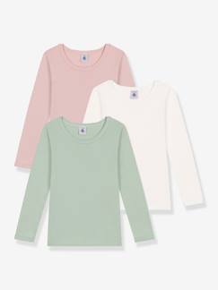 Maedchenkleidung-Shirts & Rollkragenpullover-Shirts-3er-Pack Kinder Shirts aus Baumwolle PETIT BATEAU