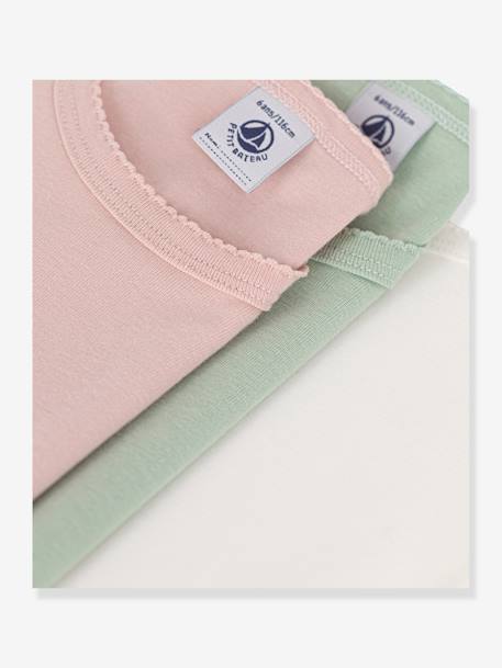 3er-Pack Kinder Shirts aus Baumwolle PETIT BATEAU rosenholz 3