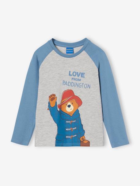 Kinder Schlafanzug gestreift PADDINGTON grau meliert/blau 2