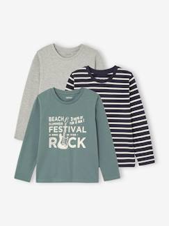 Jungenkleidung-Shirts, Poloshirts & Rollkragenpullover-3er-Pack Jungen Langarmshirts BASIC Oeko-Tex