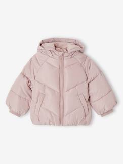 Babymode-Mädchen Baby Steppjacke mit Kapuze und Recycling-Polyester