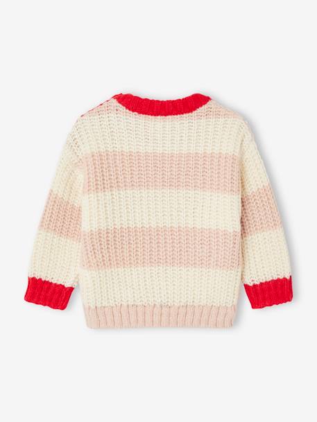 Baby Pullover Mama-Tochter-Capsule STREIFENLIEBE Oeko-Tex rosa gestreift 2