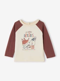 Babymode-Shirts & Rollkragenpullover-Baby Shirt mit Raglanärmeln und Print, Bio-Baumwolle