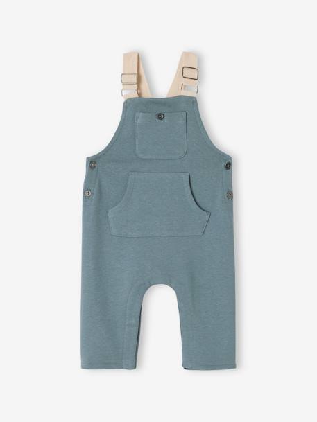 Baby Latzhose aus Sweatware graublau 1