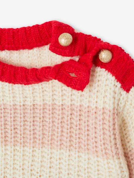 Baby Pullover Mama-Tochter-Capsule STREIFENLIEBE Oeko-Tex rosa gestreift 3