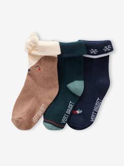 Babymode-Jungen Baby Weihnachts-Geschenkset: 3 Paar Socken Oeko-Tex