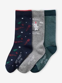 Jungenkleidung-Unterwäsche & Socken-Socken-3er-Pack Jungen Weihnachtssocken Oeko-Tex