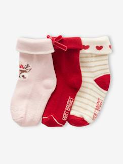 Mädchen Baby Weihnachts-Geschenkset: 3 Paar Socken Oeko-Tex  [numero-image]