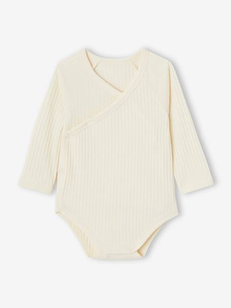 Unisex Baby-Set: Pullover, Strickhose & Wickelbody beige meliert 5