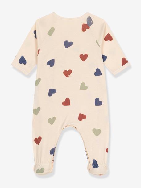 Baby Unisex-Strampler mit Herzen PETIT BATEAU beige 2