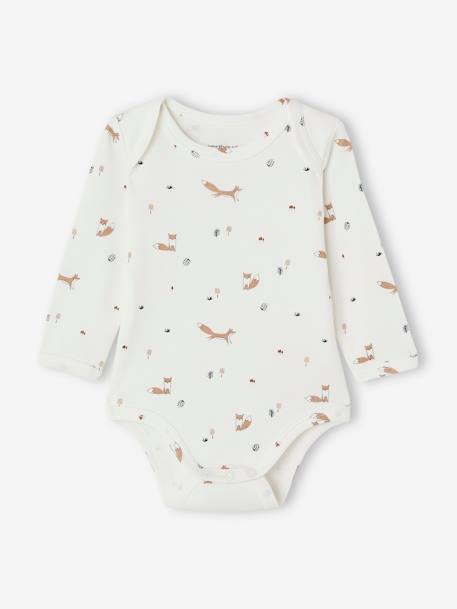 5er-Pack Baby Schlupf-Bodys mit langen Ärmeln, Bio-Baumwolle beige meliert 6