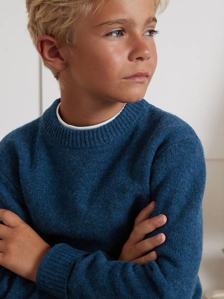 Jungen Strickpullover aus Merinowolle CYRILLUS blau 4