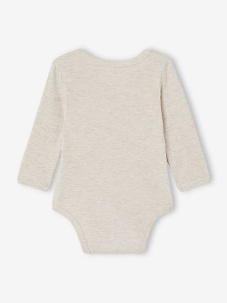 5er-Pack Baby Schlupf-Bodys mit langen Ärmeln, Bio-Baumwolle beige meliert 7