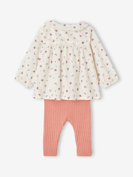 Mädchen Baby-Set: Bluse, Leggings & Haarband rosa 5