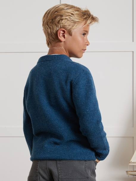 Jungen Strickpullover aus Merinowolle CYRILLUS blau 5