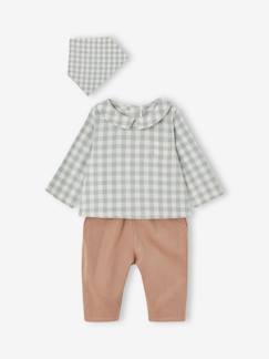 Babymode-Baby-Sets-Baby-Set: Hemdbody, Cordhose & Halstuch