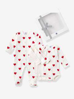 Babymode-Baby-Sets-Baby Geschenk-Set mit Herzen PETIT BATEAU