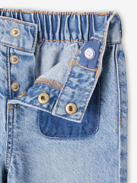 Weite Mädchen Baby Jeans mit Kontrasteffekt, Bundweite verstellbar blue stone 3