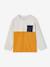 Jungen Shirt Colorblock Oeko-Tex, personalisierbar blau+hellbeige/salbei+ocker 7