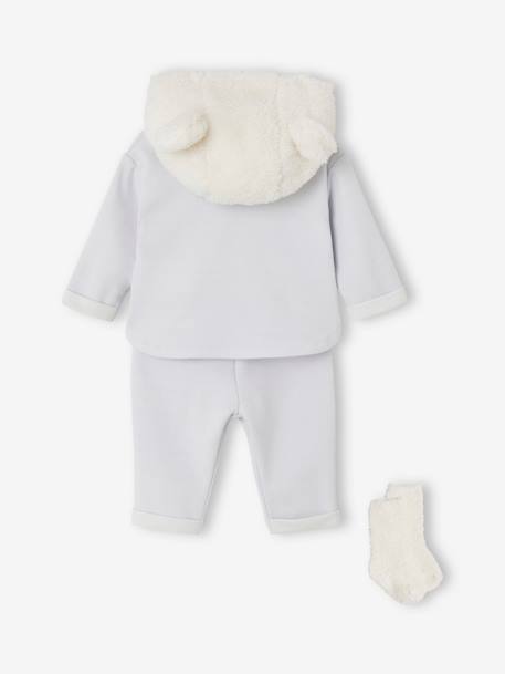 Jungen Baby-Set: Sweatshirt, Hose & Socken himmelblau 5