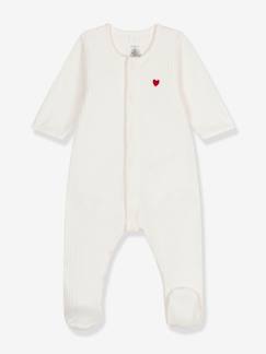 Babymode-Bodys-2-in-1-Strampler mit Body PETIT BATEAU, Herzstickerei