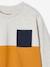 Jungen Shirt Colorblock Oeko-Tex, personalisierbar blau+hellbeige/salbei+ocker 9