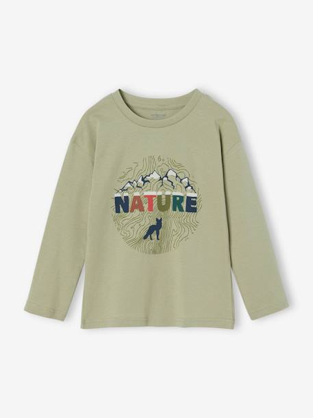 Jungen Shirt mit Natur-Print und Recycling-Baumwolle anthrazit+salbeigrün+schieferblau 4