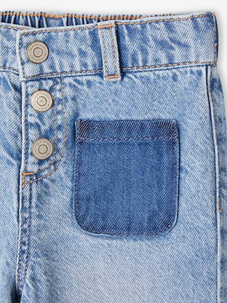 Weite Mädchen Baby Jeans mit Kontrasteffekt, Bundweite verstellbar blue stone 4