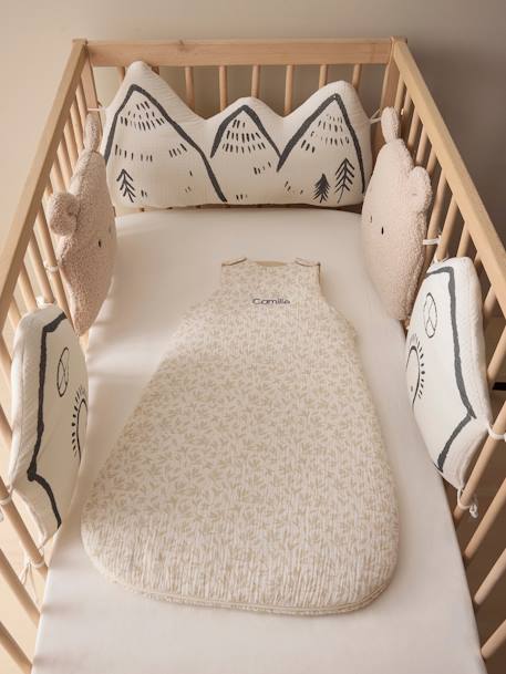 Ärmelloser Baby Schlafsack HYGGE, personalisierbar beige bedruckt 5