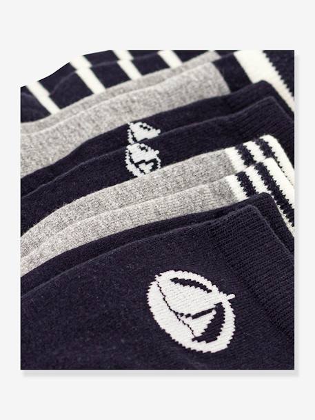 5er-Pack Jungen Socken PETIT BATEAU Oeko-Tex grau meliert 2