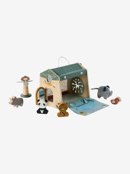 Baby Activity-Haus mit Tieren TANSANIA, Holz FSC® beige 5