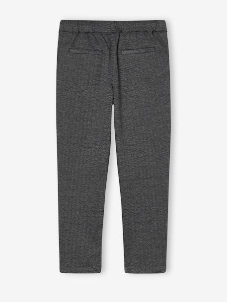 Jungen Stoffhose mit Fischgrätmuster grau+nachtblau 2