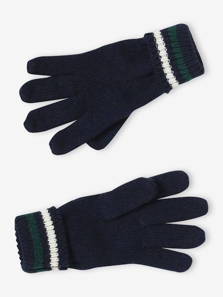 Jungen-Set: Mütze, Rundschal & Handschuhe, Jacquard-Schrift marine 3