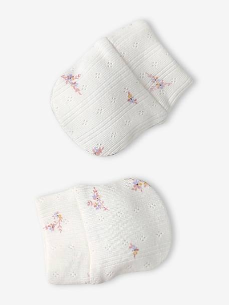 Mädchen Baby-Set: Mütze, Fäustlinge, Schühchen & Beutel, personalisierbar rosa 4