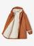 Jungen Regenjacke mit Teddyfleece-Futter, Reflektorstreifen karamell 2