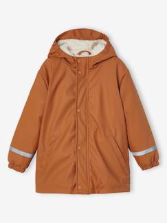 Jungenkleidung-Jungen Regenjacke mit Teddyfleece-Futter