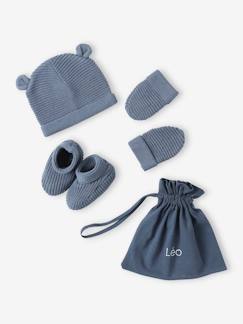 Baby-Set: Mütze, Fäustlinge & Schühchen im Geschenkbeutel Oeko Tex  [numero-image]