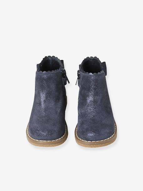 Mädchen Baby Boots mit Dehneinsatz camelfarben+marine+schwarz 14