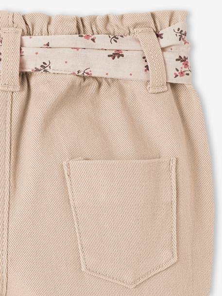 Baby Hose mit Stoffgürtel altrosa+beige+graugrün 8