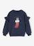 Mädchen Sweatshirt mit Glitzerkatze und Recycling-Polyester marine 1