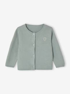 Babymode-Baby Strickjacke Herz BASIC Oeko-Tex, personalisierbar