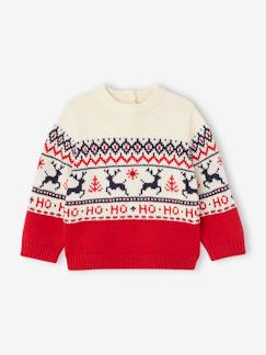 Babymode-Pullover, Strickjacken & Sweatshirts-Pullover-Baby Jacquardpullover Capsule FAMILY HO HO HO