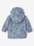 Baby Regenjacke mit Teddyfleecefutter und Recycling-Polyester blau bedruckt 2