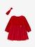 Baby Weihnachts-Geschenkset: Kleid mit Glitzertüll & Haarband BASIC rot 5