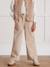 Weite Mädchen Cordhose CYRILLUS beige+marine 2