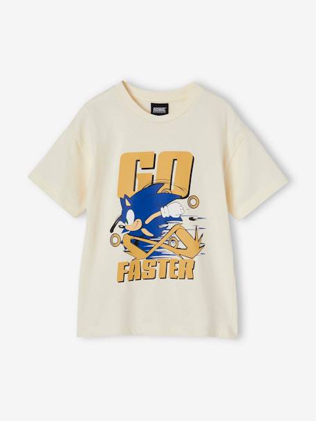 Jungen T-Shirt GO FASTER SONIC wollweiß 1