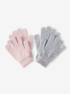 Maedchenkleidung-Accessoires-2er-Pack mitwachsende Mädchen Handschuhe