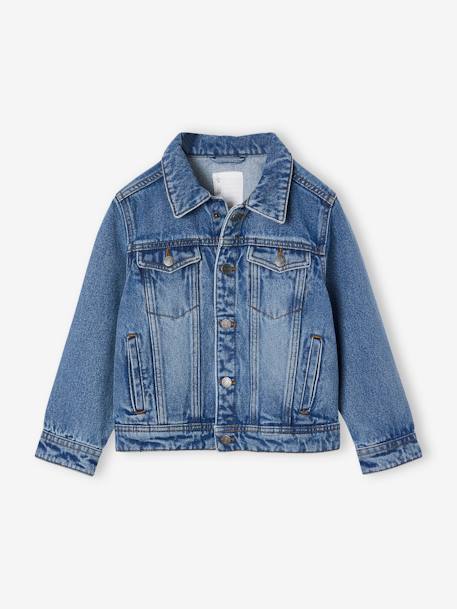 Jungen Jeansjacke mit Steppnähten blue stone 1