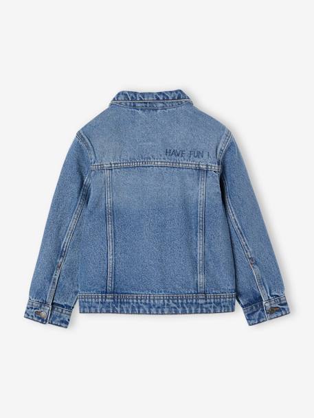 Jungen Jeansjacke mit Steppnähten blue stone 2