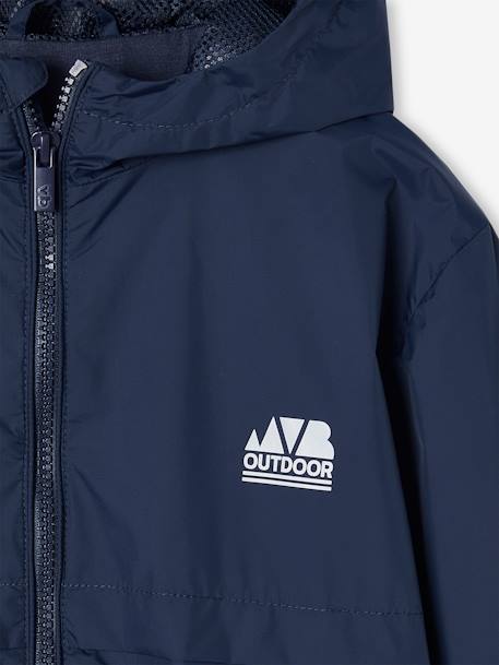 Jungen Outdoor-Jacke mit Aufbewahrungstasche nachtblau 3